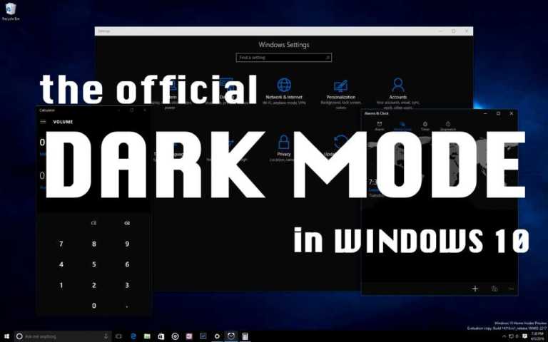 dark mode theme windows 10