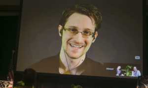 edward snowden laughing