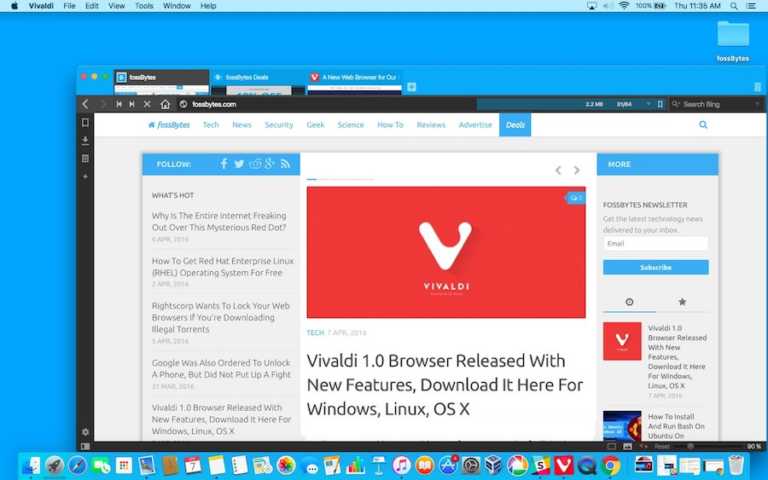 Vivaldi 1.0 Browser Released With New Features, Download It Here For Windows, Linux, OS X