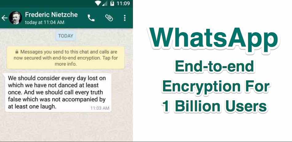whatsapp end to end encryption for all users