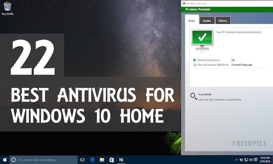 best antivirus anti malware for windows 10