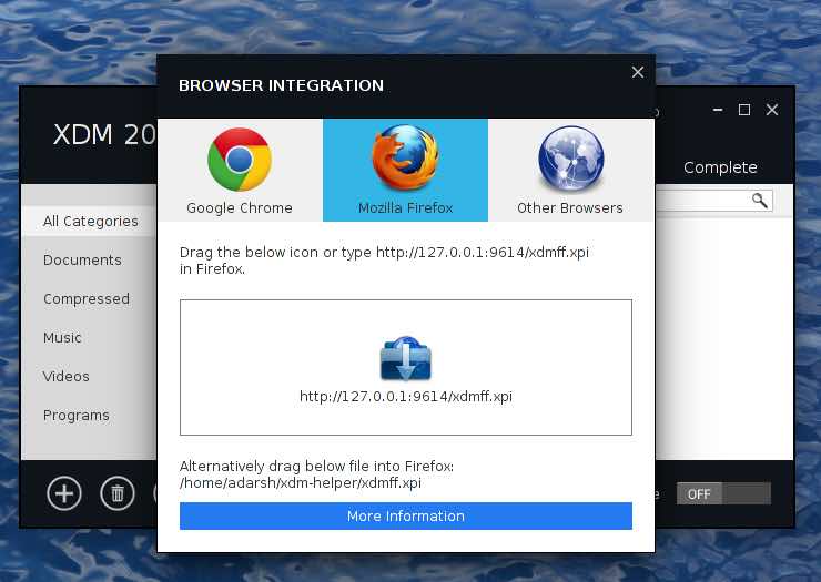 xtreme download manager browser integration