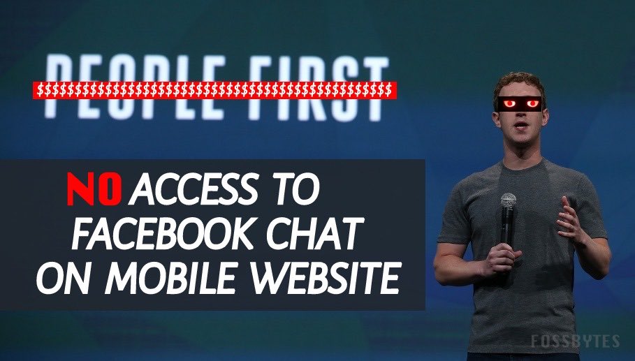 facebook no access to chat on mobile website