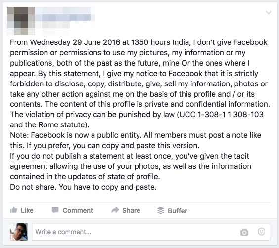 facebook privacy hoax msg