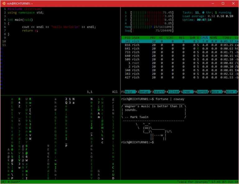 Аналог tmux для windows