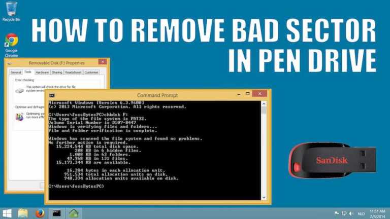 BAD SECTOR IN PEN DRIVE FIX