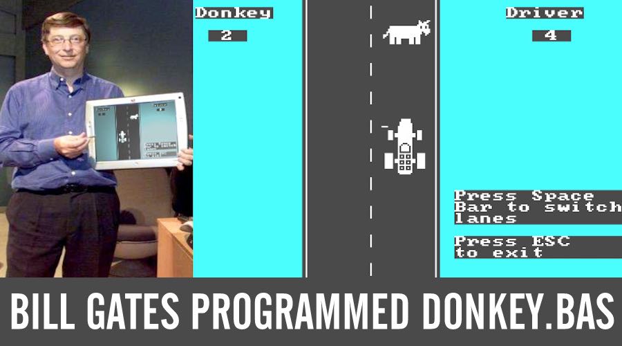 Donkey Bas Bill Gates Programmed World S 1st Pc Game In 1981 Play It Here