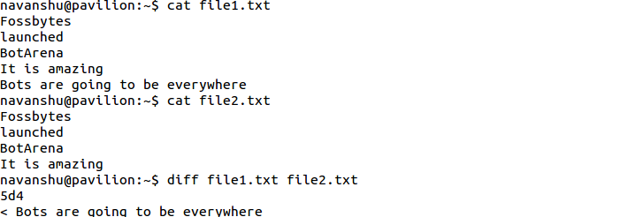 Comparing Files 2-diff_command_output2