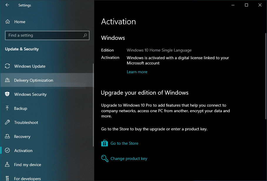 windows 10 digital license