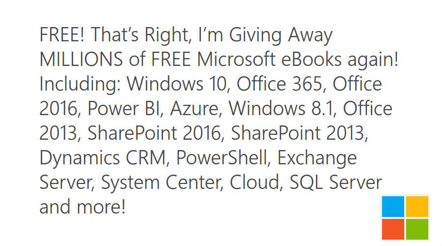 Microsoft Free Ebooks