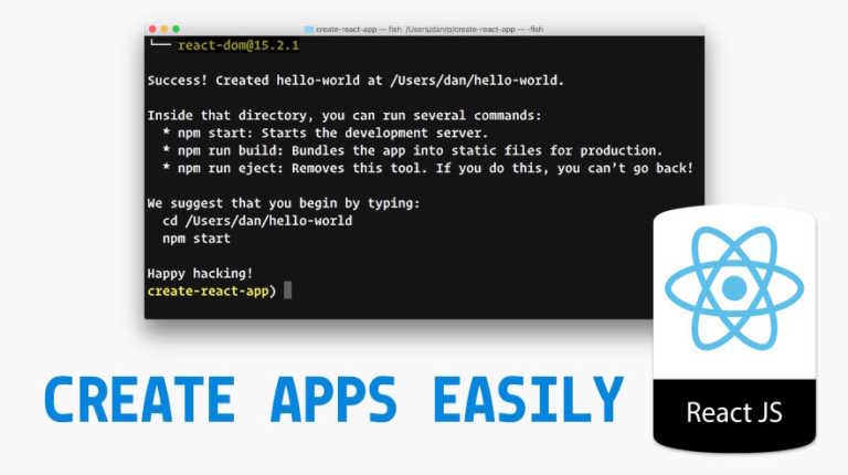 create javascript apps easily with react
