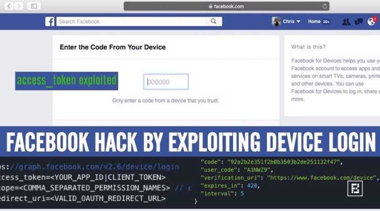 device login facebook hack