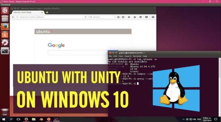 ubuntu unity on windows 10