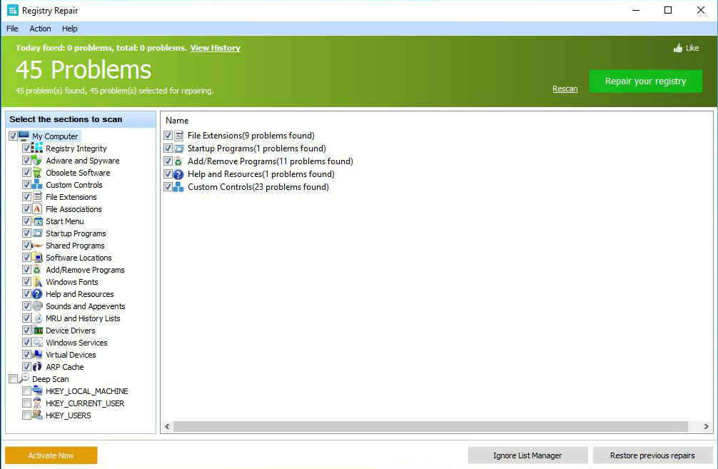 windows cleanup utility windows 7 registry