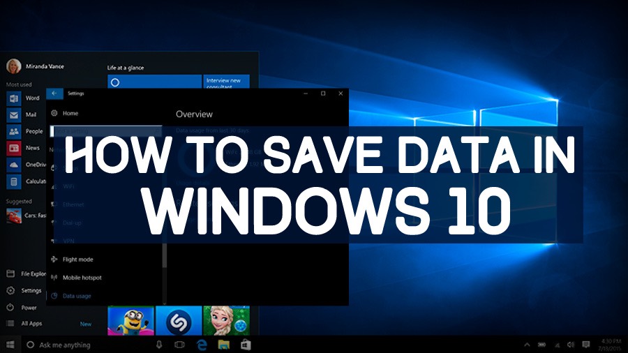 how to save data in windows 10