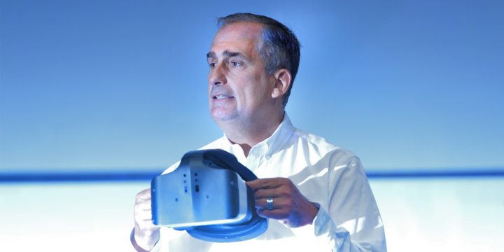 Intel CEO Brian Krzanich with Project Alloy (Images: Intel)