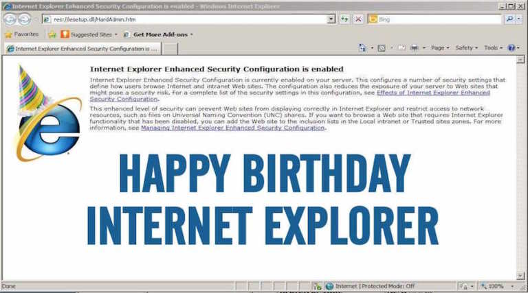 Microsofts Internet Explorer Web Browser Turns 21 Years Old