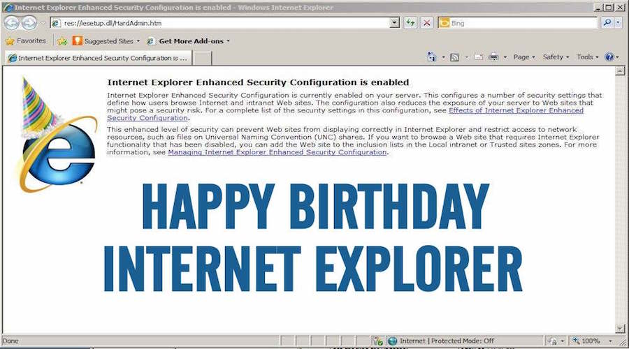 Microsoft S Internet Explorer Web Browser Turns 21 Years Old