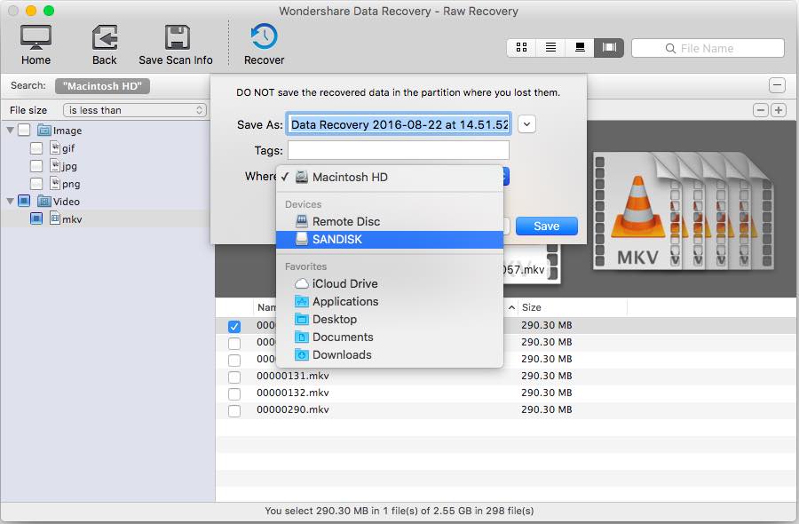 wondershare data recovery mac