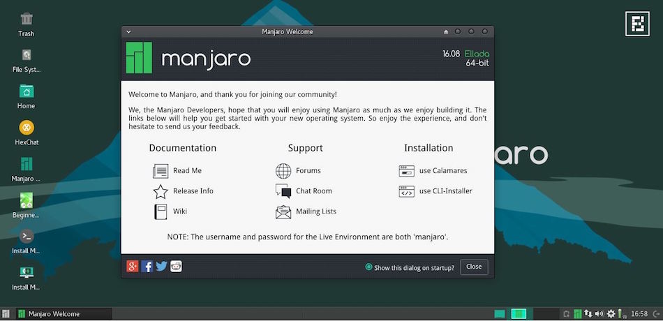 manjaro linux 16.08 xfce screenshot 9