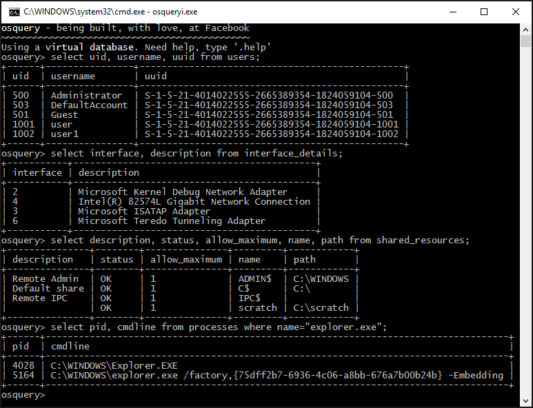 create osquery windows package