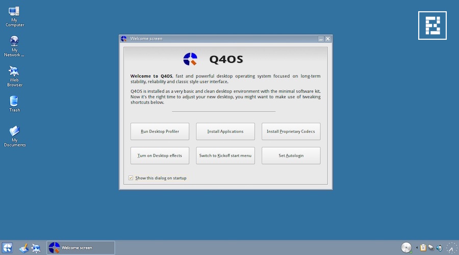 Q4OS: una distribución de bajos recursos con apariencia de Windows XP Q4os-1.6.2-orion-screenshot-welcome-screen-1