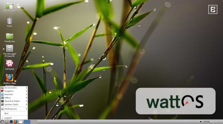 wattos r10 lxde screenshot homescreen wallpaper