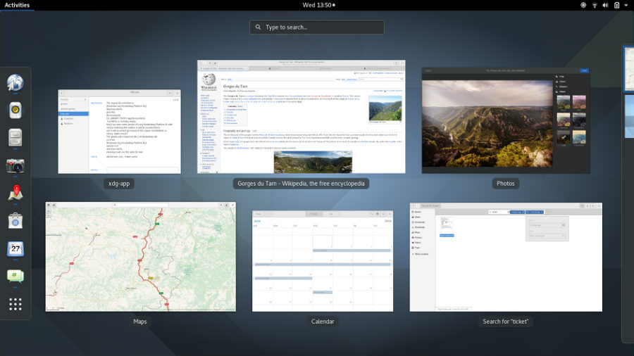 Linux desktop environment GNOME