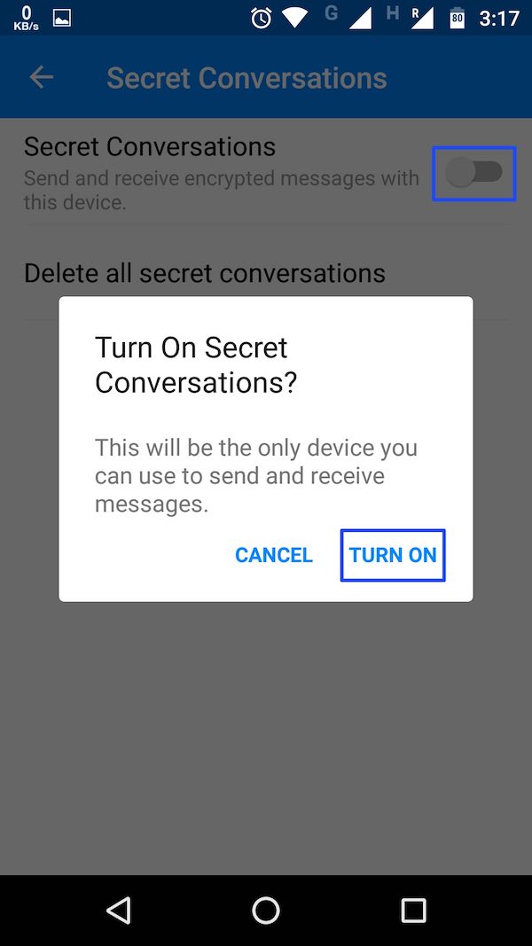 received text for facechat