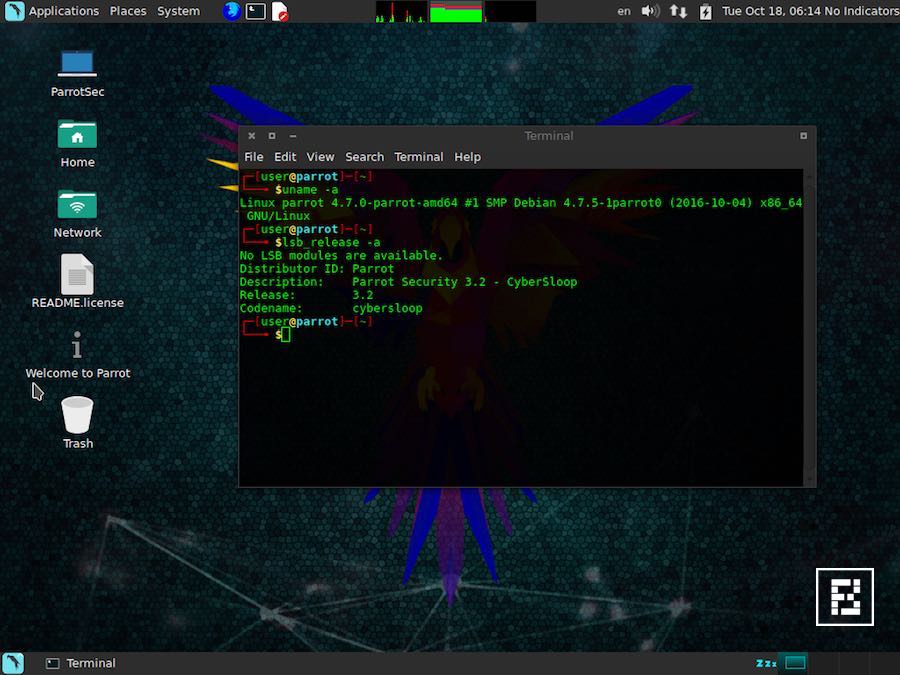 Parrot Security 3 2 CyberSloop Ethical Hacking Linux 