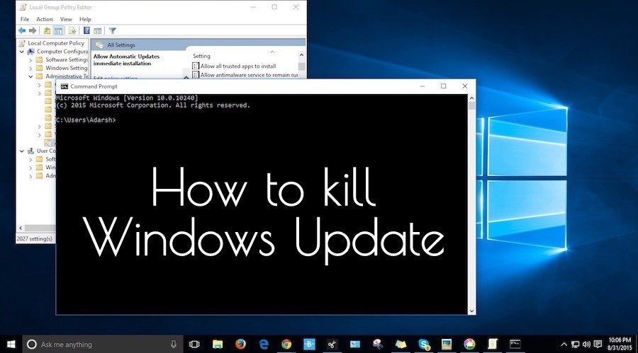 stop en start de opdrachtregel van Windows Update Services