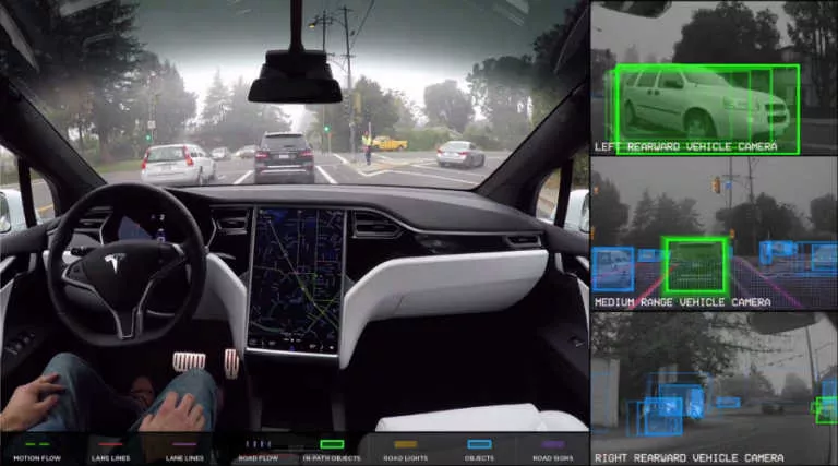 Tesla Video: This Is What A Tesla Cars Sees While Driving On Its Own