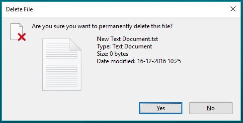 elimina qualsiasi file in Windows