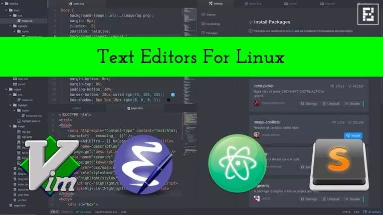 best text editors for linux 1
