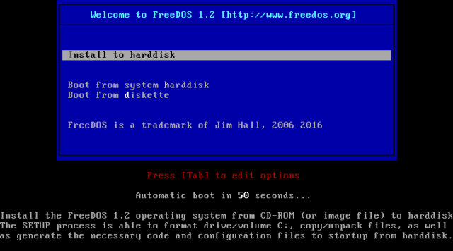 FreeDOS 1.2 Released After 4 Years: Features New Installer And MS-DOS Games