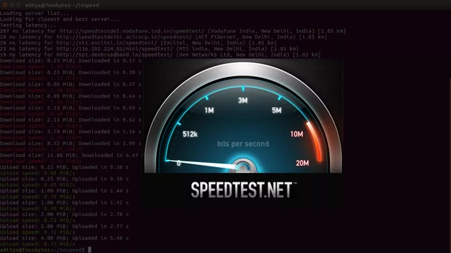 linux test internet connection