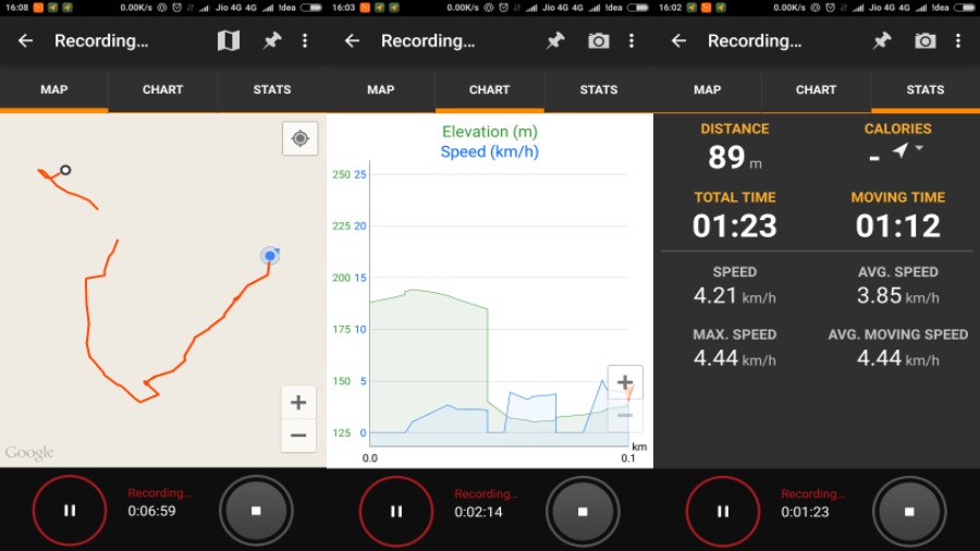 google mytracks with vivosmart