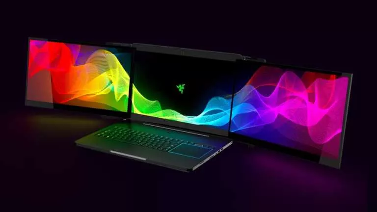 World’s Most Insane Laptop Has 3 Screens — “Razer’s Project Valerie”
