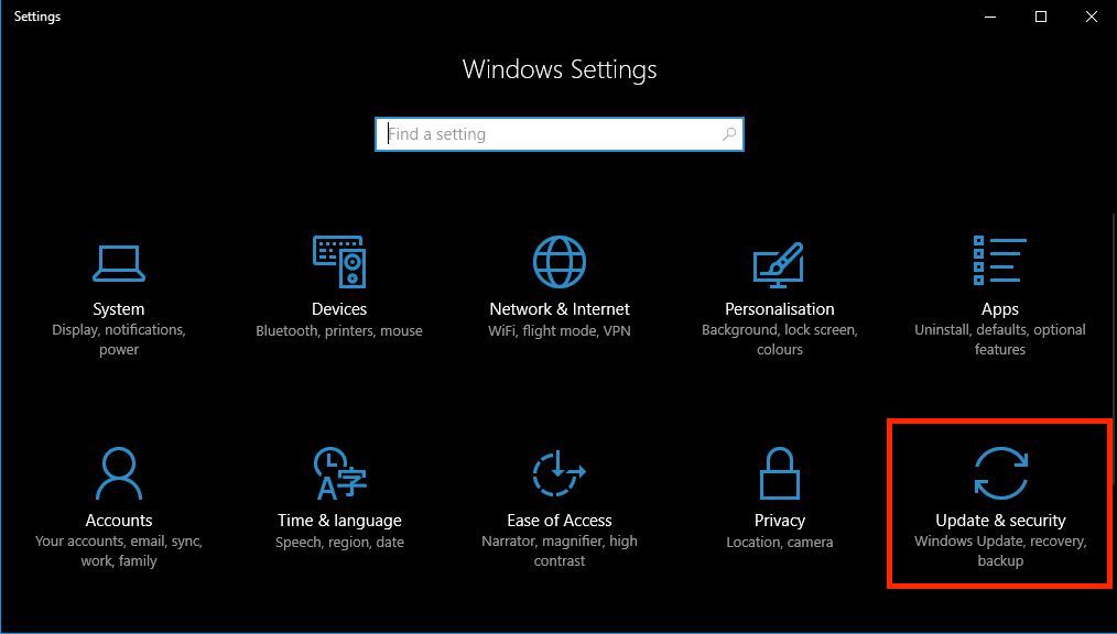 windows 10 insider settings