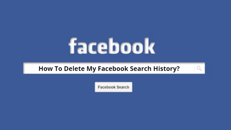 Delete Facebook Search History Main