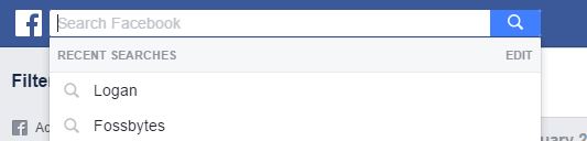 facebook search bar