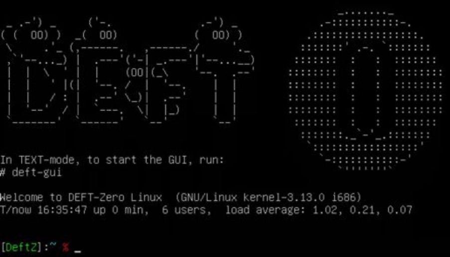 deft zero hacker distro text mode