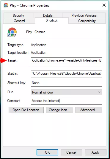 Google Chrome Enable back button