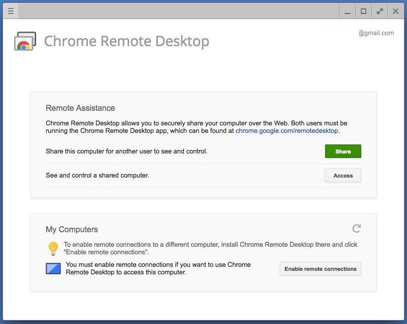 install chrome remote desktop