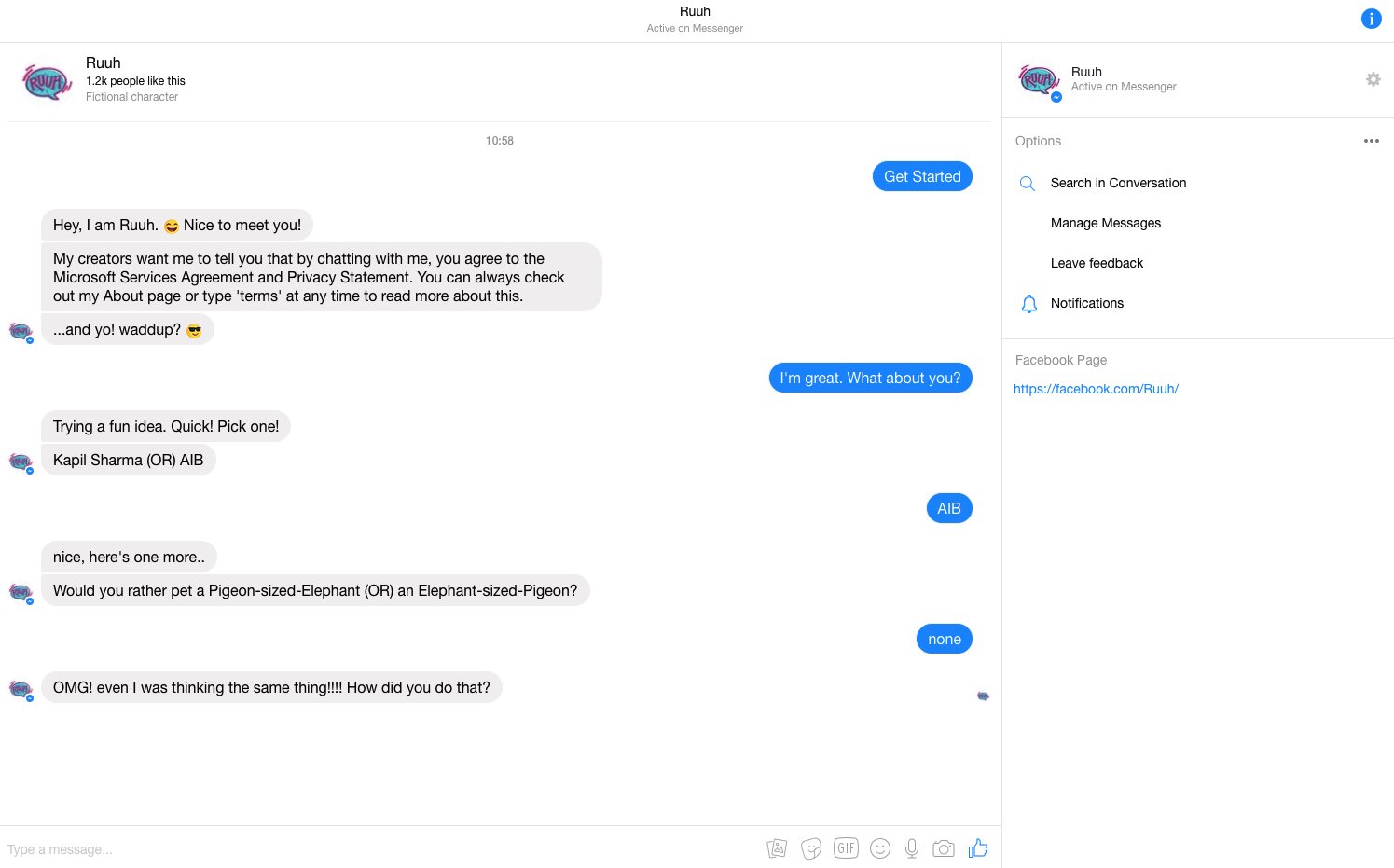 ruh microsoft chatbot