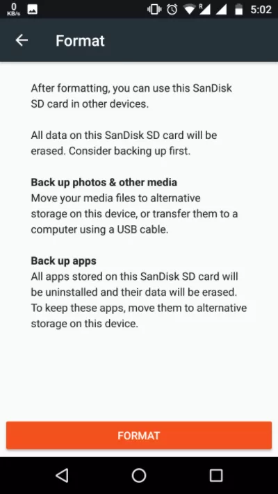 Use SD Card Internal 9