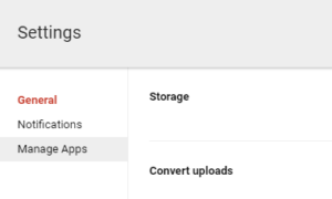 manage google drive apps