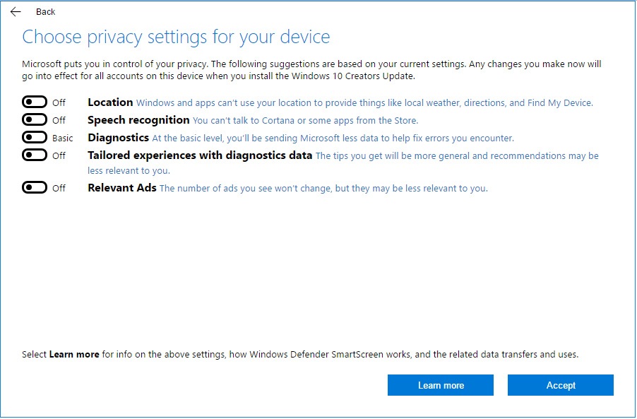 Windows 10 privacy1