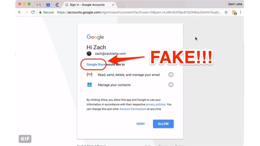 Don T Click That Google Docs Link In Your Gmail Inbox It S A Massive Phishing Attack