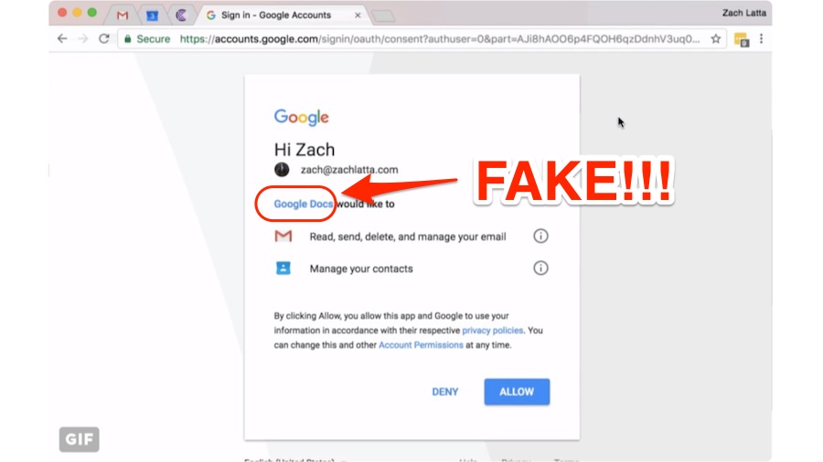 GOOGLE DOCS PHISHING